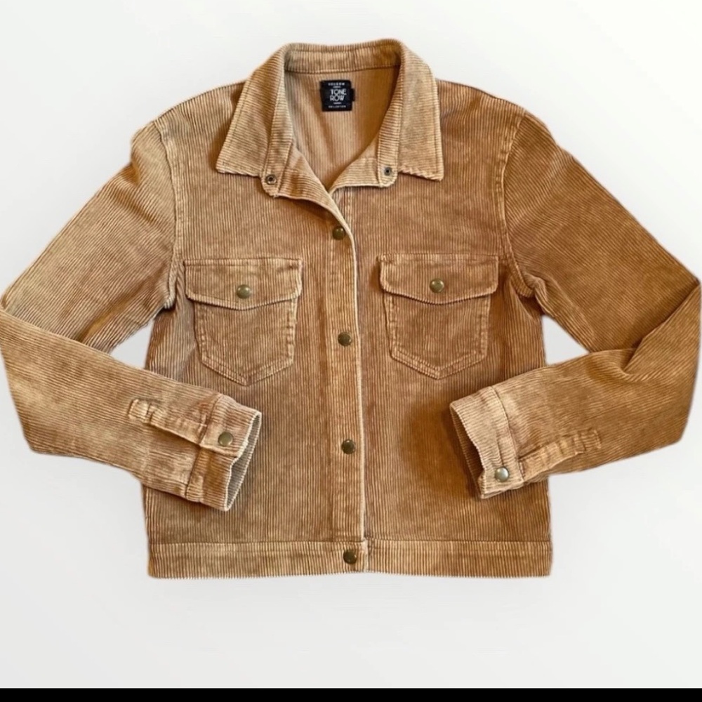 Volcom Tan Corduroy Cropped Jacket in Large